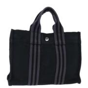 Hermès Vintage Pre-owned Canvas handvskor Black, Dam