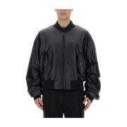 Dolce & Gabbana Logo Plaque Bomber Jacket Black, Herr