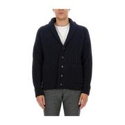 Brioni Lyxig Cashmere Blend Kofta Blue, Herr