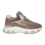 Hogan Dynamiska Sneakers Brown, Dam