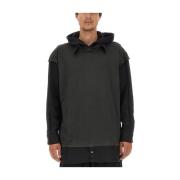 MM6 Maison Margiela Bomull Jersey Hoodie Black, Herr