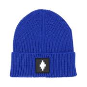 Marcelo Burlon Ullblandning Beanie Mössa Blue, Herr