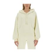 Off White Logo Oversized Hoodie Beige, Dam