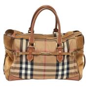 Burberry Vintage Pre-owned Laeder axelremsvskor Beige, Dam