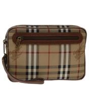 Burberry Vintage Pre-owned Laeder kuvertvskor Brown, Dam