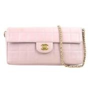 Chanel Vintage Pre-owned Laeder axelremsvskor Pink, Dam