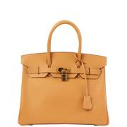 Hermès Vintage Pre-owned Canvas handvskor Yellow, Dam