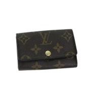 Louis Vuitton Vintage Pre-owned Belagd canvas nyckelhllare Brown, Dam