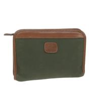 Burberry Vintage Pre-owned Canvas kuvertvskor Green, Dam