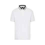 Armani Monogram Polo Skjorta Svart Grå White, Herr