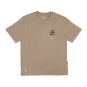 Element Khaki Tee med Timber Broderi Beige, Herr