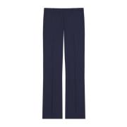 Givenchy Virgin Wool Straight Leg Byxor Navy Blue, Herr