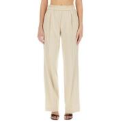 Helmut Lang Breda Byxor Beige, Dam