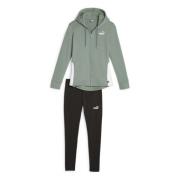 Puma Metallic Komplett Tracksuit Green, Dam