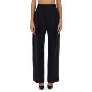 Victoria Beckham Elegant Wide Leg Byxor Black, Dam