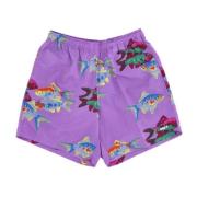 Obey Lavendel Silke Multi Herr Shorts Multicolor, Herr