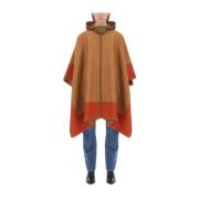 Etro Stilig Ullblandning Cape Jacka Brown, Dam