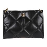 Tory Burch Diamantquiltad Hobo-väska Black, Dam