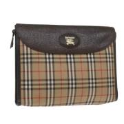 Burberry Vintage Pre-owned Canvas kuvertvskor Brown, Dam