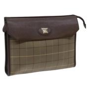 Burberry Vintage Pre-owned Canvas kuvertvskor Brown, Dam