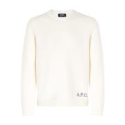 A.p.c. Edward Pullover Sweater Beige, Herr