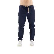 White Sand Slim-fit Trousers Blue, Herr