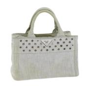 Prada Vintage Pre-owned Canvas prada-vskor Gray, Dam