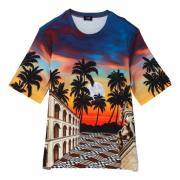 Fendi Kortärmad rund hals T-shirt Multicolor, Herr