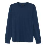 Tom Ford Crew Neck Sweatshirt i Lyocell/Bomull Blue, Herr