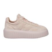 Hogan Rosa Sneakers med präglad sida H Pink, Dam