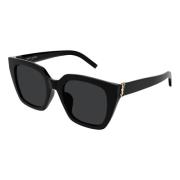 Saint Laurent Modig Cat-Eye Solglasögon i Svart Black, Dam