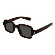 Saint Laurent Vintage unisex acetat solglasögon Brown, Dam