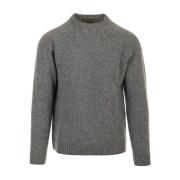 Irish Crone Crew Neck Jumper Sweaters Gray, Herr