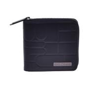 Baldinini Wallet in black quilted leather with zip and monogram Black,...