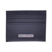 Baldinini Card holder in black calfskin Black, Herr