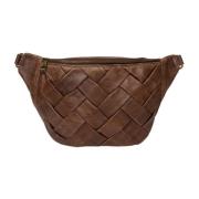 Re:designed Vintage läder Bumbag Woodsmoke Brown, Dam