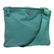 Prada Vintage Pre-owned Tyg prada-vskor Blue, Dam