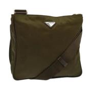 Prada Vintage Pre-owned Tyg prada-vskor Green, Dam