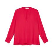 Maliparmi Fluid Crepe Shirt Red, Dam