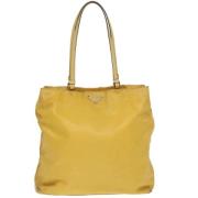 Prada Vintage Pre-owned Tyg prada-vskor Yellow, Dam