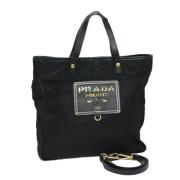 Prada Vintage Pre-owned Nylon totevskor Black, Dam