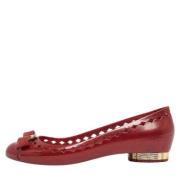 Salvatore Ferragamo Pre-owned Pre-owned Tyg lgskor Red, Dam