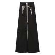 Rick Owens Svarta palazzo-byxor med dragsko Black, Herr