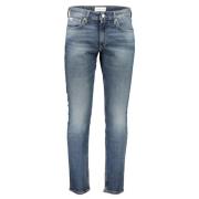 Calvin Klein Blå Bomull Slim Jeans & Byxor Blue, Herr