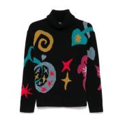 Paul Smith Intarsia Stickad Tröja Svart Multicolor, Dam