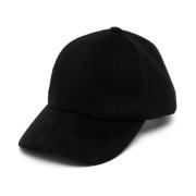 Paul Smith Svart Ull Panel Hat Eyelet Design Black, Herr