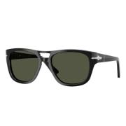 Persol Svart ram med gröna linser Black, Unisex