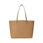 Ralph Lauren Stilren Läder Väska Beige, Dam