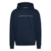 Tommy Hilfiger Blå Tröja Linear Logo Blue, Herr