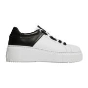 Valentino Läder Sneaker Vit/Svart Dam White, Dam